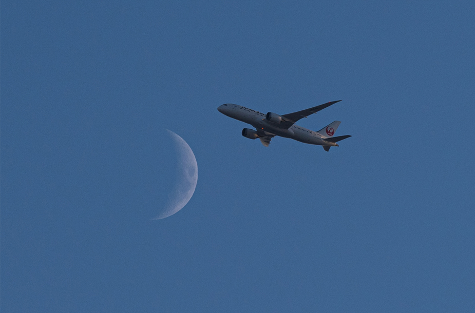 千里川で旅客機を撮る
